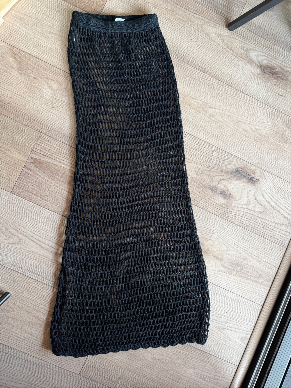 Hot & Delicious Black Crochet Maxi Skirt